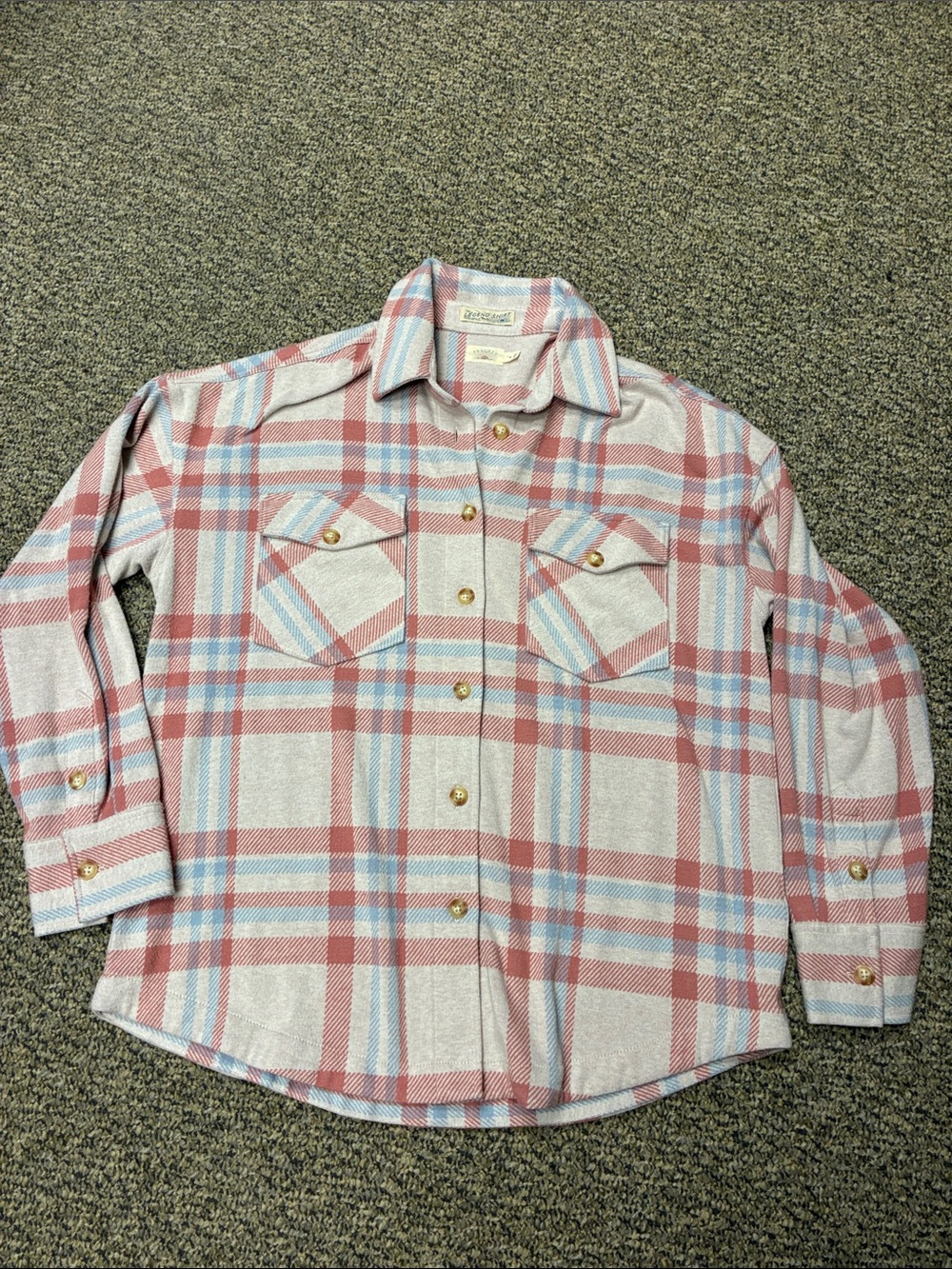 Faherty Pink & Light Blue Plaid Kids Button-Down Shirt